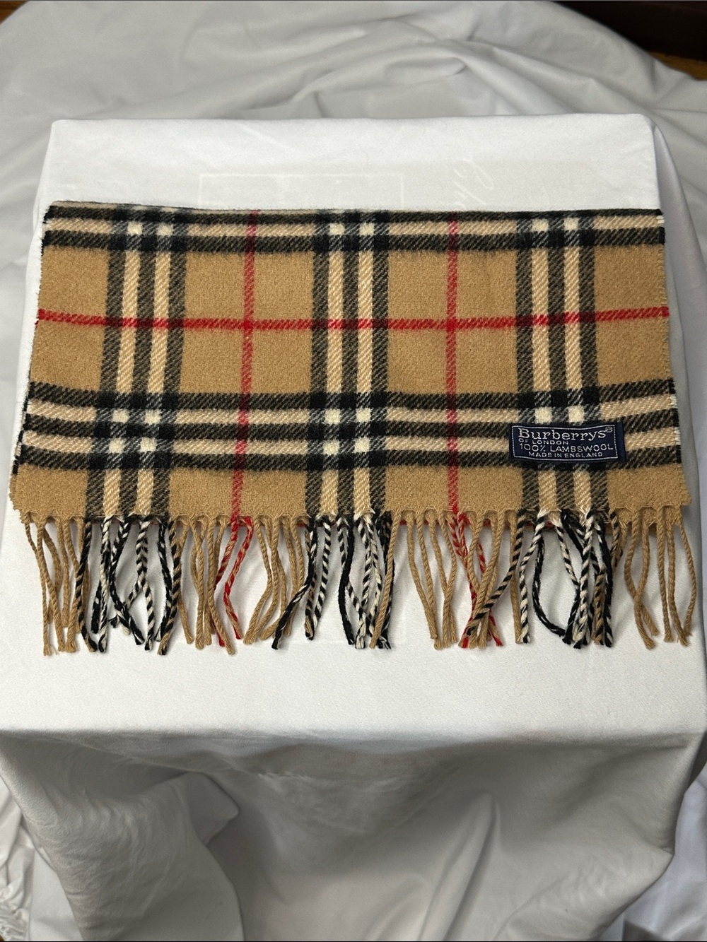 Burberry Classic Camel Check Wool Scarf